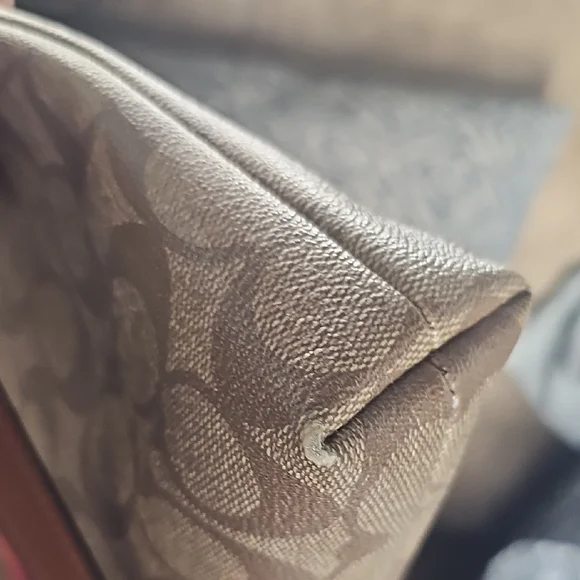 Sold!!!! Coach Tan Bag with Red and Purple Interior - Picture 11 of 11